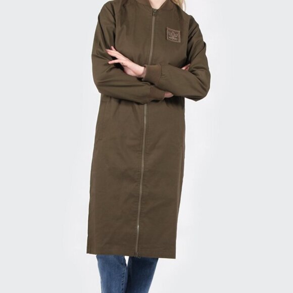 Adidas 2XS Green Maxi Jacket - Picture 2 of 9